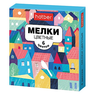 набор мелков 6цв. городок ml_072695 /hatber