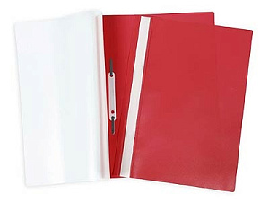 скоросшиватель а4 с прозрачной обложкой красный 4303, 00103 /hatber