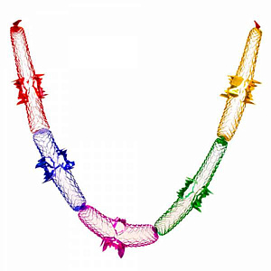 гирлянда-растяжка снежинка 16*100см пвх 377-447 /сноубум