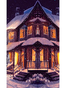 конверт без надписи. зимний вечер кст-5329 /miland