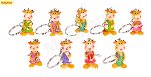 брелок милый бык ассорти ну-0978 /miland