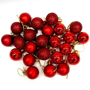 набор из 12 шаров 3см красные ny191027-red