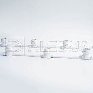 белт лайт aledus бухта 10 м, белый провод, пвх, шаг 20 см, е27