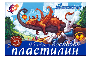 пластилин 24цв. 420г фантазия мягкий 25с1525-08 /луч