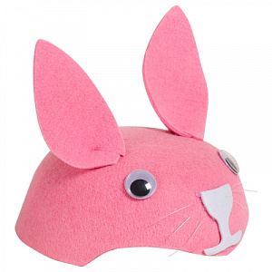 шляпа зайчик розовый фетр сн3060 изображение шляпа зайчик розовый фетр сн3060