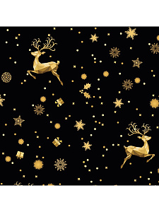 бумага упаковочная 70*100см богатый новый год пантон золото уб-4336 /miland