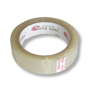 клейкая лента 25мм*66м прозрачная  47мкм /nova roll