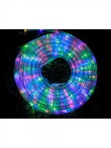 эл.гирл. дюралайт мультицвет 24led/м, 2дорожки, 8реж.,10метров, прозр.шнур, ну-3673 /miland