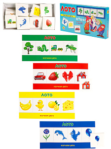 лото изучаем цвета 16 фишек, пластик ин-8728 /рыжийкот