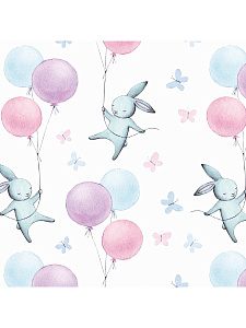 бумага упаковочная 70*100см зайка на воздушном шаре 90г/м2 уб-4455 /miland изображение бумага упаковочная 70*100см зайка на воздушном шаре 90г/м2 уб-4455 /miland фото