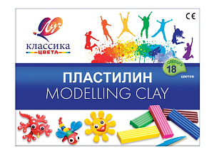 пластилин 18цв. 360г + стек классика 20с1330 /луч