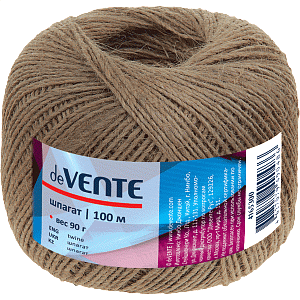 шпагат льнопеньковый джутовый полированный упаковочный 100м, вес 90г 4165300 /devente изображение шпагат льнопеньковый джутовый полированный упаковочный 100м, вес 90г 4165300 /devente