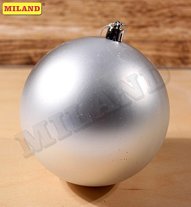 шар матовый 10см серебряный ну-0494 /miland