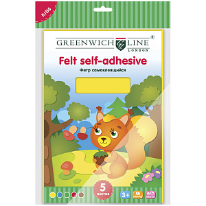 фетр цветной самоклеящийся а4 5цв.5л., 2мм, приключение енота, фц5с_16850 /мульти-пульти