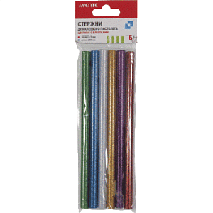 клеевые стержни d-11мм, l-200мм, цветные с блестками  (продаем кратно 6) 4181902 /devente