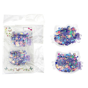 заколки для волос 2шт кошечки, блестки, т21500 /lukky