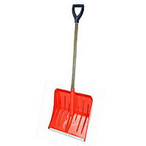 лопата снеговая метелица 430*490 с оцинк.планкой, дерев.черенком и v-обр.ручкой (в сборе)