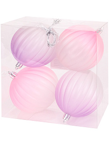 набор из 4 шаров 8см перламутровый узор ну-5643 /miland