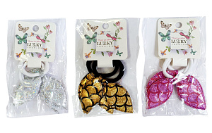 резинки для волос 2шт русалка блестящие, ассорти, т18554 /lukky