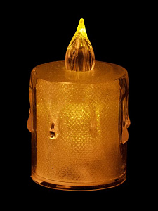 фигура световая свеча 3,8*6,5см, пластик, 3*ag10 90693 /феникс-презент