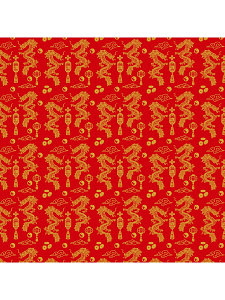 бумага упаковочная 70*100см восточный дракон пантон золото уб-4337 /miland