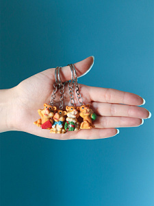 брелок новогодний тигренок 3,5см ассорти ну-5288 /miland