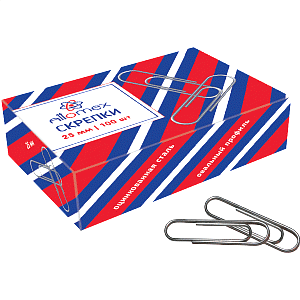 скрепки 25мм овальные оцинкованные 100шт. 4135300 /attomex изображение скрепки 25мм овальные оцинкованные 100шт. 4135300 /attomex